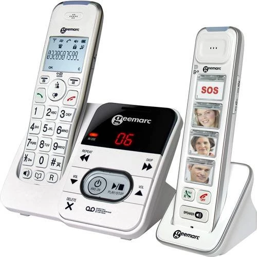 Geemarc PACK Mobility 295 Schnurloses Seniorentelefon Anrufbeantworter Foto-Tasten - Anrufbeantworter
