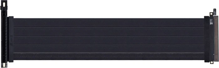 Lian Li O11D EVO Upright GPU Kit Riser Card, inkl. PCI-Slot Blende für O11D EVO, gewinkelt, PCIe 4.0, 380mm, schwarz
