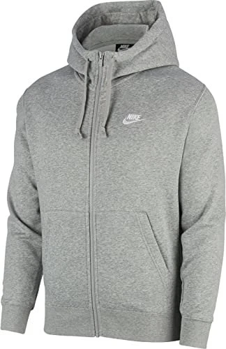 Nike Sportswear Club Fleece Hoodie dark grey heather/white (Herren)