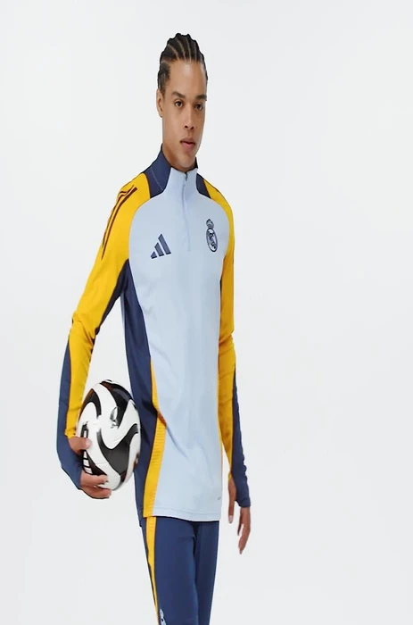 adidas Real Madrid Tiro 24 Competition Funktionsshirt langarm glow blue/crew orange/team navy blue 2 (Herren)