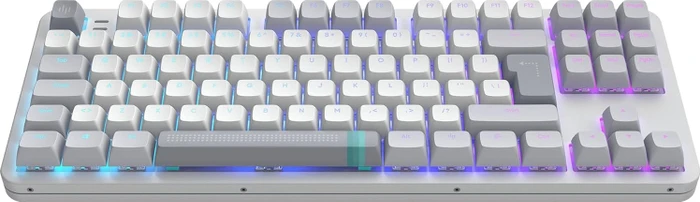 Dark Project ALU87A Daylight Gaming Keyboard, weiß/grau, LEDs RGB, g3ms Zircon Speed, USB, DE