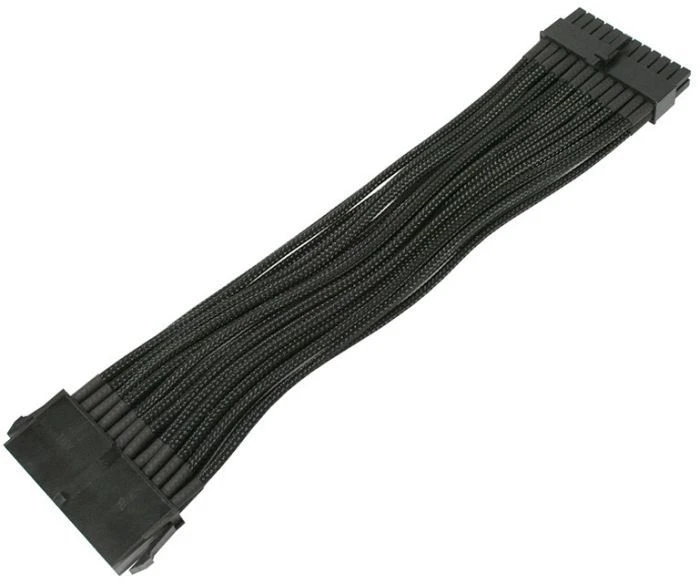 Nanoxia 24-Pin ATX Verlängerung 30cm, sleeved schwarz