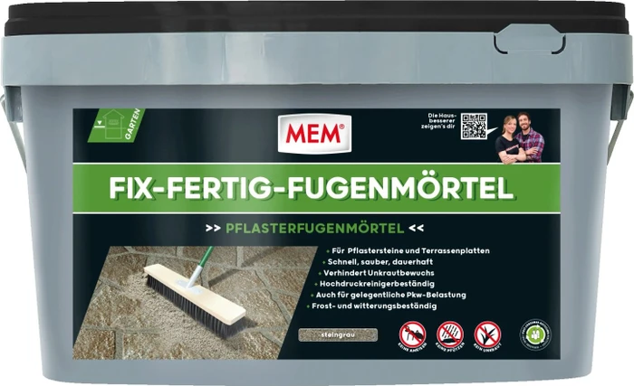 MEM Fix-Fertig-Fugenmörtel Schnellspachtel steingrau, 25.00kg