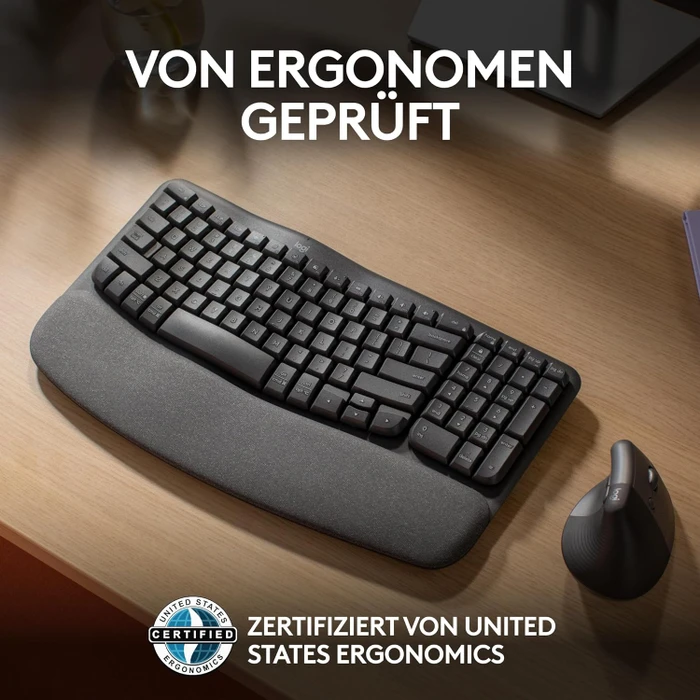 Logitech Wave Keys, Grafit, Logi Bolt, USB/Bluetooth, DE
