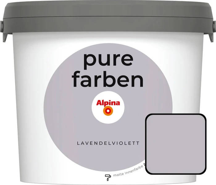 Alpina Farben Pure Farben Wandfarbe lavendelviolett innen lila, 2.5l