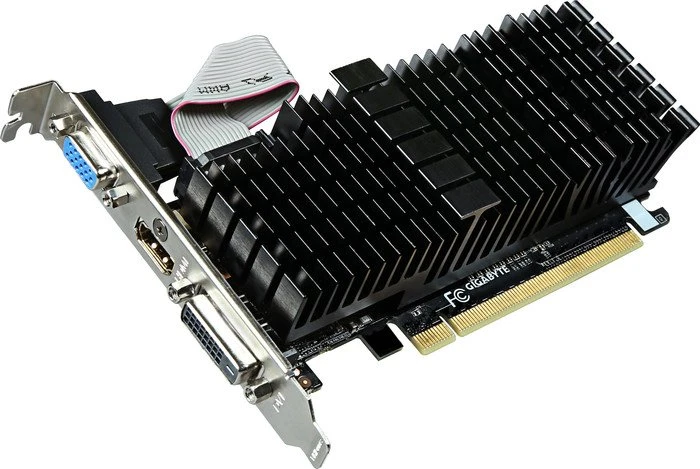 GIGABYTE GeForce GT 710 passiv, 2GB DDR3, VGA, DVI, HDMI