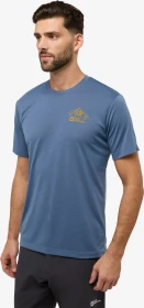 Jack Wolfskin Vonnan Graphic Funktionsshirt kurzarm nature blue (Herren)