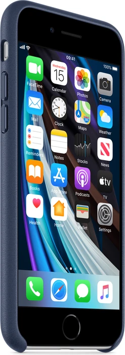 Apple Leder Case für iPhone SE (2020) mitternachtsblau