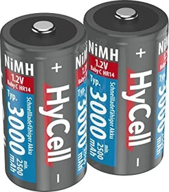 HyCell Power Solution Baby C NiMH 3000mAh, 2er-Pack