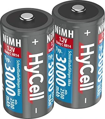 HyCell Power Solution Baby C NiMH 3000mAh, 2er-Pack