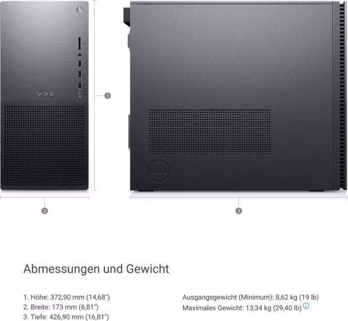 Dell XPS 8960, Core i7-13700, 16GB RAM, 512GB SSD, GeForce RTX 3060 Ti