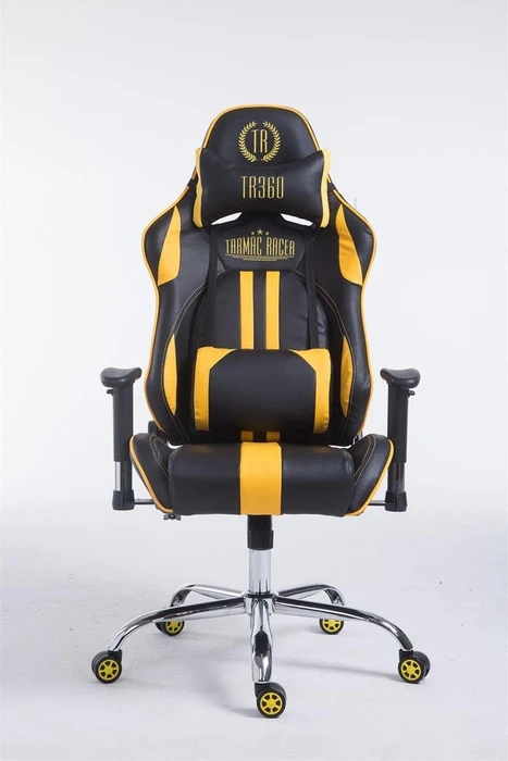 CLP Racing Limit V2 Kunstleder Gamingstuhl, schwarz/gelb