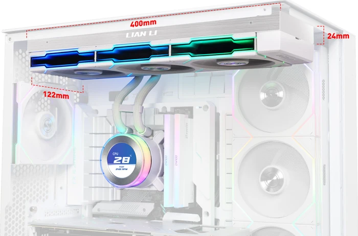 Lian Li HydroShift II LCD-C 360TL, weiß