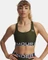 Under Armour HeatGear Armour Mid Sport-BH downpour gray/white (Damen) Vorschaubild