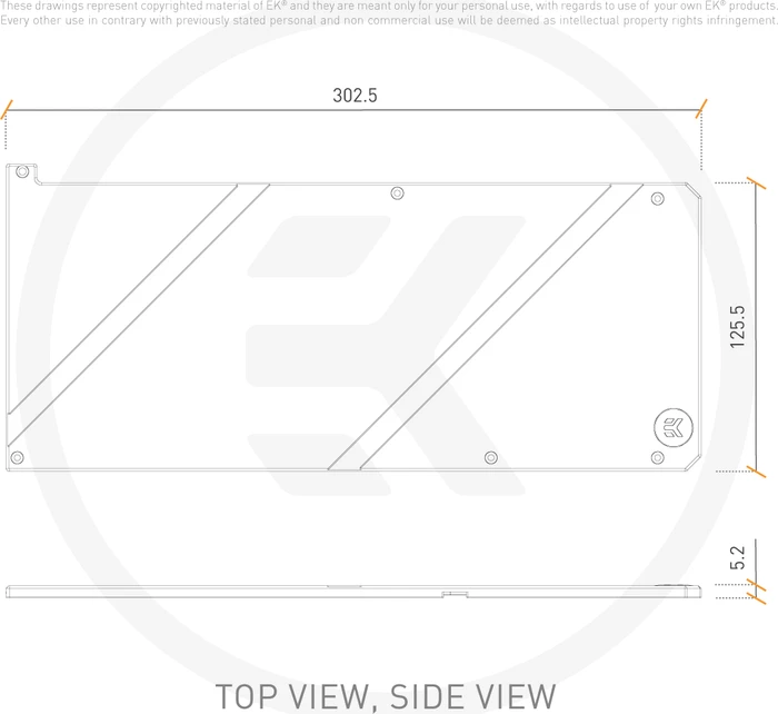 EK Water Blocks Quantum Line EK-Quantum Vector FTW3 RTX 3070 Ti Backplate Nickel