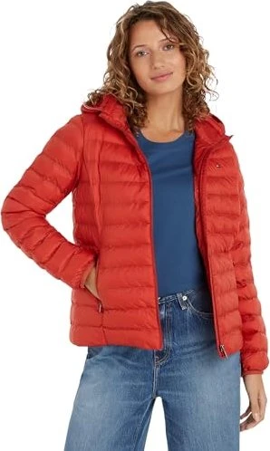 Tommy Hilfiger Padded Global Stripe Jacke terra red (Damen)