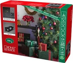Konstsmide Lichterkette Baummantel grün LED 250x mehrfarbig