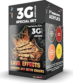 AK-Interactive 3rd Gen Acrylic Colors Wargame Color Set Lava Effects Farbset, 4-tlg.
