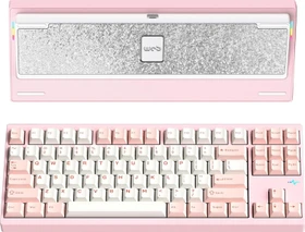 Wobkey Crush 80 Reboot Pro, Pink, LEDs RGB, Kailh Cocoa, USB/Bluetooth, US