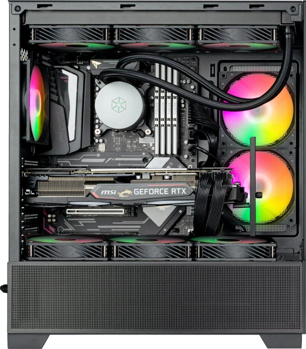 SilverStone Lucid 05, schwarz, Glasfenster