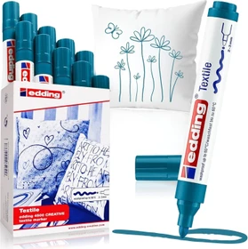 edding 4500 Textilmarker orientblau, 10er-Pack