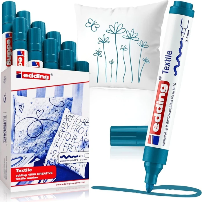 edding 4500 Textilmarker orientblau, 10er-Pack