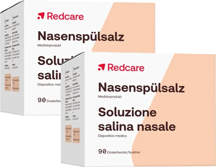 Redcare Nasenspülsalz Pulver Dosierbeutel, 180 Stück (2x 90 Stück)