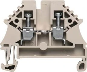 Weidmüller WDU 2.5N Durchgangs-Reihenklemme, Schraubanschluss, dunkelbeige, 2.5 mm², 24 A, 500 V, Anzahl Anschlüsse: 2