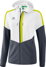 Erima Squad mit Kapuze Trainingsjacke white/slate grey/bio lime (Damen)
