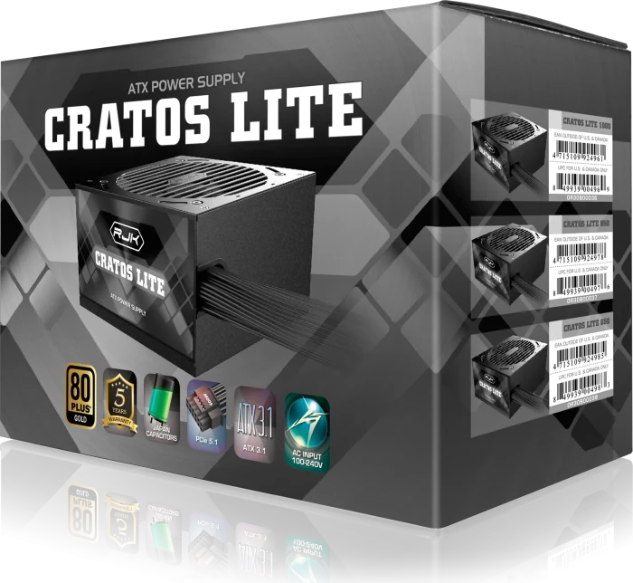 Raijintek CRATOS LITE 1000 1000W, ATX 3.1