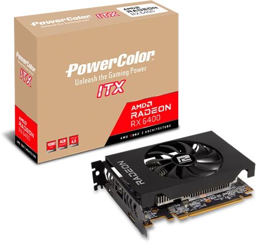 PowerColor Radeon RX 6400 ITX, 4GB GDDR6, HDMI, DP