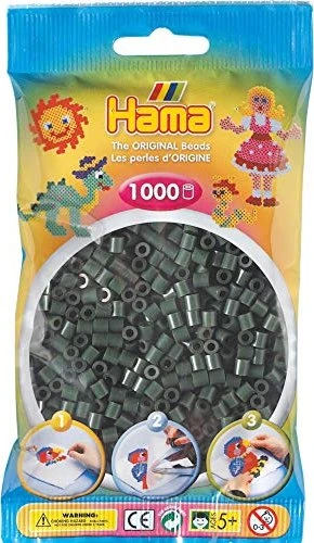 Hama midi Beutel mit Perlen 1000 Stück olivgrün