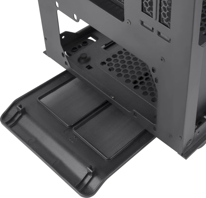 SilverStone Seta A1 Titanium, schwarz, Glasfenster