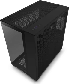 NZXT H9 Flow Black, schwarz, Glasfenster