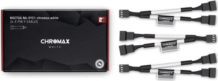 Noctua NA-SYC1 chromax.white, 4-Pin auf 2x 4-Pin Verteiler, 11.5cm, weiß, 3er-Pack