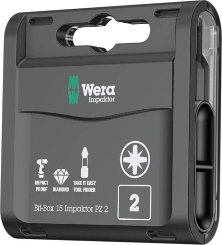 Wera 855/1 IMP DC Pozidriv Bit 1/4", PZ2x25mm, 20 Stück