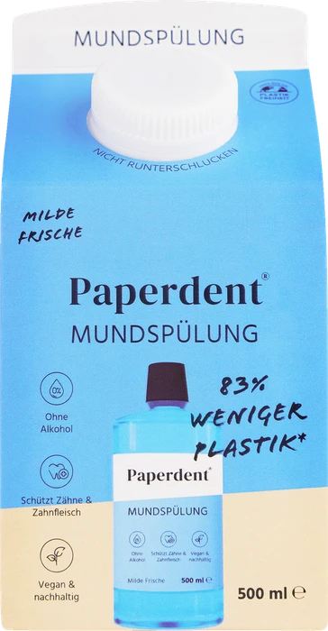 Paperdent Mundspülung Milde Frische, 500ml