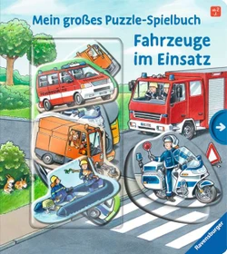 Ravensburger Puzzle Mein großes Puzzle-Spielbuch Fahrzeuge im Einsatz