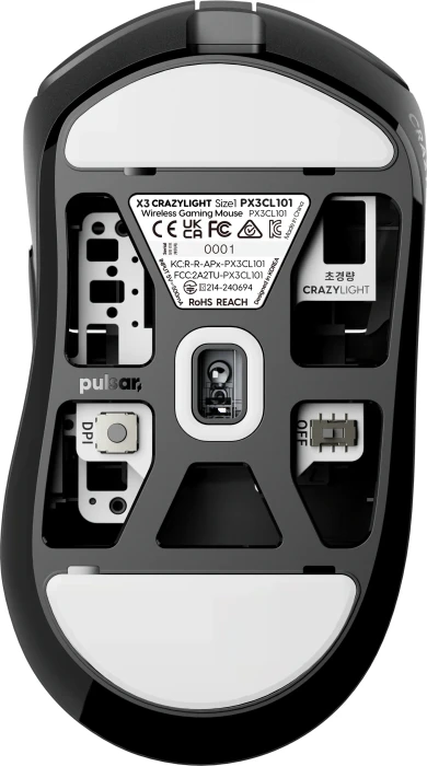 Pulsar Gaming Gears X3 LHD CrazyLight Mini Wireless Jet Black, Linkshänder, USB