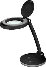 Wentronic Goobay LED-Stand-Lupenleuchte, 6W, 1.75x, 3 Dioptrien schwarz