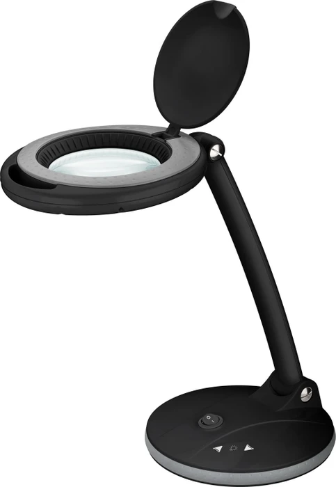 Wentronic Goobay LED-Stand-Lupenleuchte, 6W, 1.75x, 3 Dioptrien schwarz