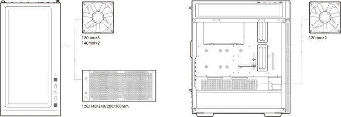 DeepCool CH510, schwarz, Glasfenster