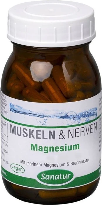 Sanatur Muskeln & Nerven Magnesium Kapseln, 100 Stück