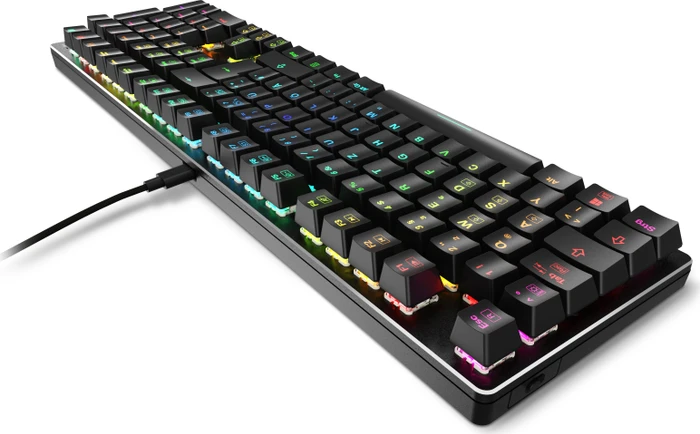 Sharkoon Skiller SGK36W Wireless, schwarz, LEDs RGB, Huano RED, USB, DE