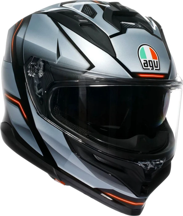 AGV K7 Jaeger schwarz/silber/rot