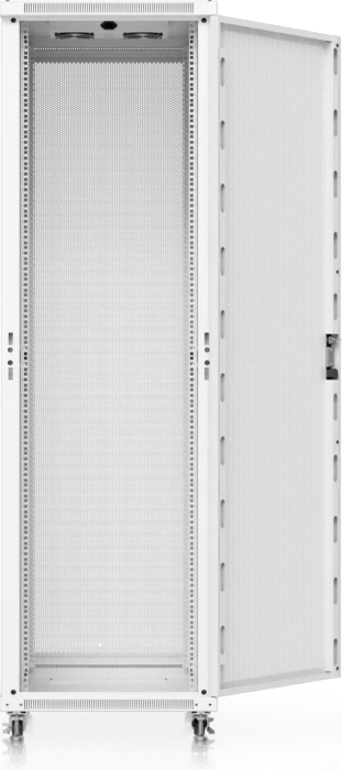 Ubiquiti 42U Rack Cabinet, 19" Rackschrank 42HE, mit Rollen, Gitternetztür, weiß, 800mm tief