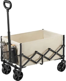 Songmics Faltbarer Bollerwagen sandbeige