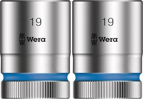 Wera 8790 HMC Zyklop Außensechskant Steckschlüssel 1/2", 19x37mm