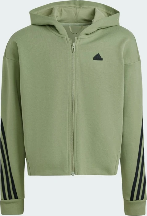 adidas Future Icons 3-Streifen Hoodie tent green/black (Junior)