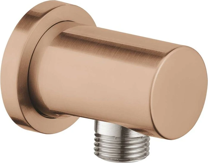 Grohe Rainshower Wandanschlussbogen 27057DL0 warm sunset gebürstet, runde Rosette, DN 15 Image